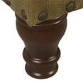 thumbnail image 4 of HomePop Banc de Rangement Traditionnel en Similicuir Grand Format avec Garniture de Clous Décoratifs, Brun, 4 of 8