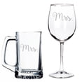 thumbnail image 1 of Mrs. Beer Mug and Mrs. Wine Glass Set, 1 of 2