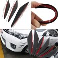 thumbnail image 1 of 6x Car Front Bumper Lip Splitter Carbon Fiber Printing Body Diffuser Fin Spoiler, 1 of 4