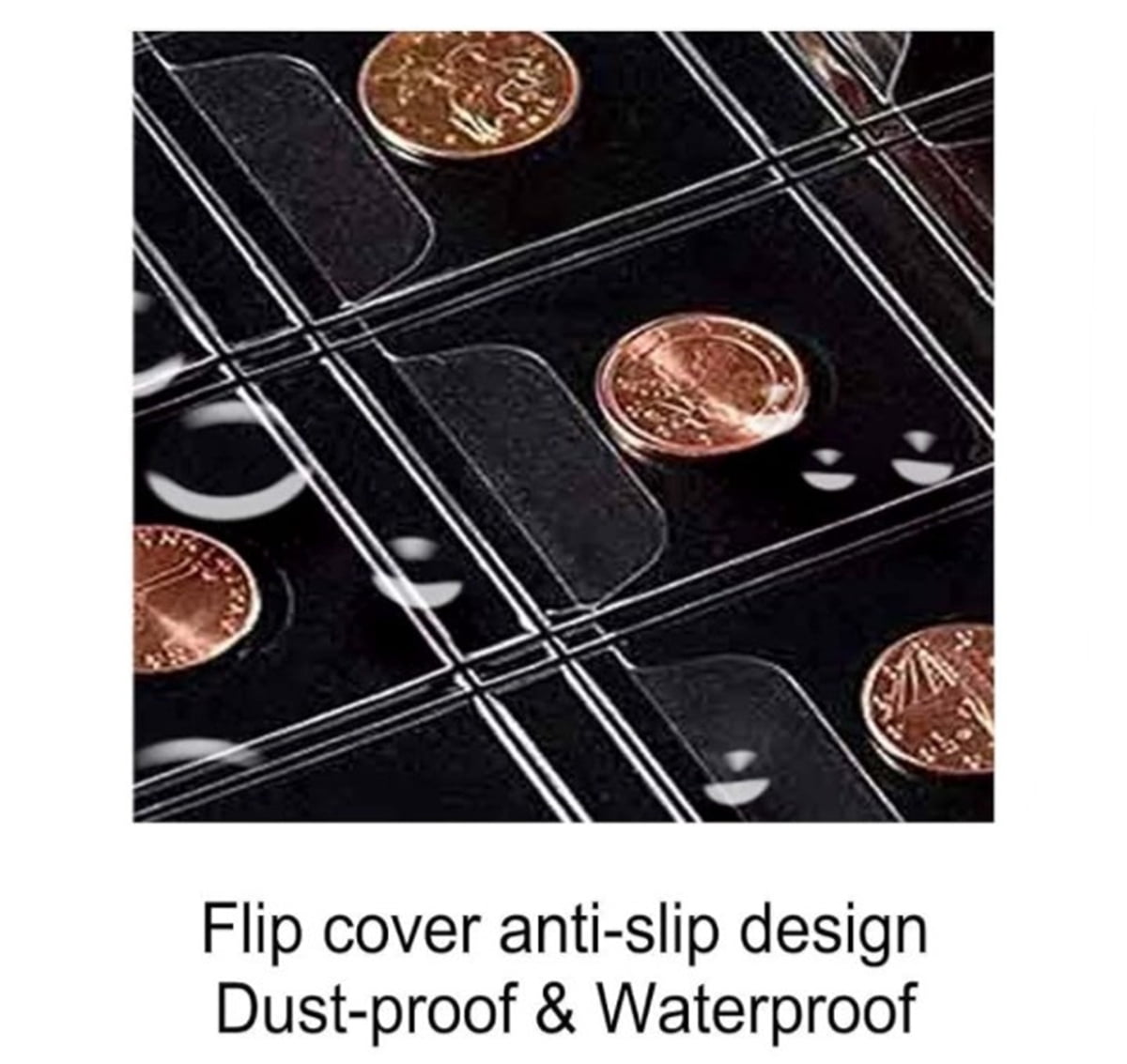 12-Pocket Coin Bags,Coin Collecting Pages 10 Pcs,Standard 9-Hole Coin Collection Pages,Coin Collecting Supplies for Collectors,Currency Stamp Badges Collecting Sleeves (Clear)