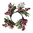 thumbnail image 3 of Vela Guirnalda Anillo Corona de Puerta de Navidad Decoración de Navidad Puerta Delantera Corona de Navidad para Ventana de Navidad Decoración Del Estilo A, 3 of 9