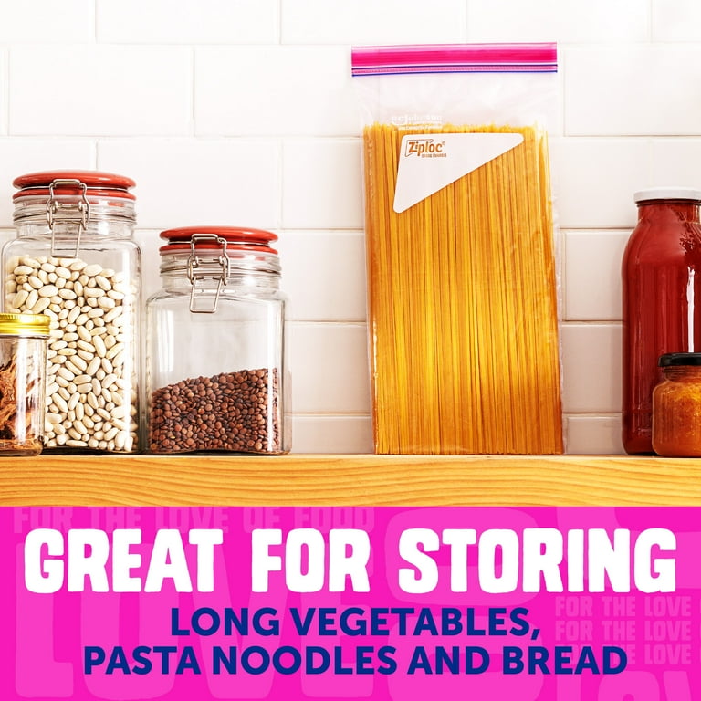 Ziploc® Brand Tall Storage Bags, Seal Top Closure, 10 Count