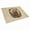Komondor 2384, variant on Cavalier Spaniel Christmas Flowers Glass Cutting Board 12 in x 15 in