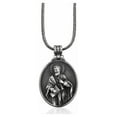 thumbnail image 5 of Silver Saint Peter Mens Necklace, Saint Peter Oval Pendant, Silver Christian Mens Medallion, Silver Religious Jewelry, Catholic Mens Charm, 5 of 5