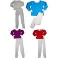 thumbnail image 2 of Indera Little Girls Long Sleeve Thermals Set Child Female Long Johns Underwear Turquoise XS 4-5, 2 of 7