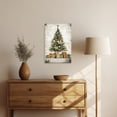 thumbnail image 3 of ZHONGYUTONG Christmas Tree Canvas Wall Art Snow Pine Tree Pictures Winter Scenes Painting Poster for Xmas Festive Home Decor Framed (24.00" x 36.00"), 3 of 5