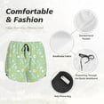 thumbnail image 4 of Xecao Easter with eggs and flowers Double-Layer Running Shorts for Women, Perfect for Gym, Tennis, and More, Featuring a Convenient Pocket-Large, 4 of 7