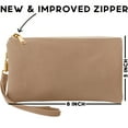 thumbnail image 5 of Humble Chic Nude Clutch Purse - Tan Vegan Leather Crossbody Wristlets for Women, 5 of 10