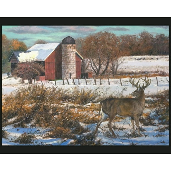 Eye To Eye Deer Panel Cotton Fabric