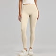 thumbnail image 6 of High Waisted Leggings for Women Tummy Control Fitness Seamless Yoga Pants Stretchy Soft Workout Leggings Beige 3XL, 6 of 6