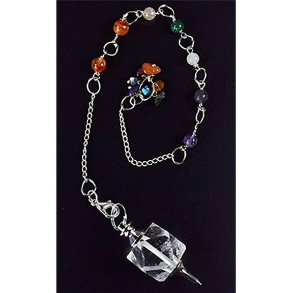 AzureGreen GP7QUA Clear Quartz Chakra Pendulum