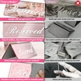 thumbnail image 5 of Framokoko 12 Pcs Mirrored Reserved Table Signs, Double Sided Table Tent Signs with Suede Cloth, Reservation Seat Indicators for Wedding Restaurant Ceremony Party Banquet  (Rose Gold  6"x2"), 5 of 7