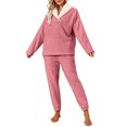 thumbnail image 3 of Ensemble de Pyjama pour Femmes, Haut à Enfiler Confortable avec Design à Revers, Tenue de Nuit Douce pour le Coucher, 3 of 9