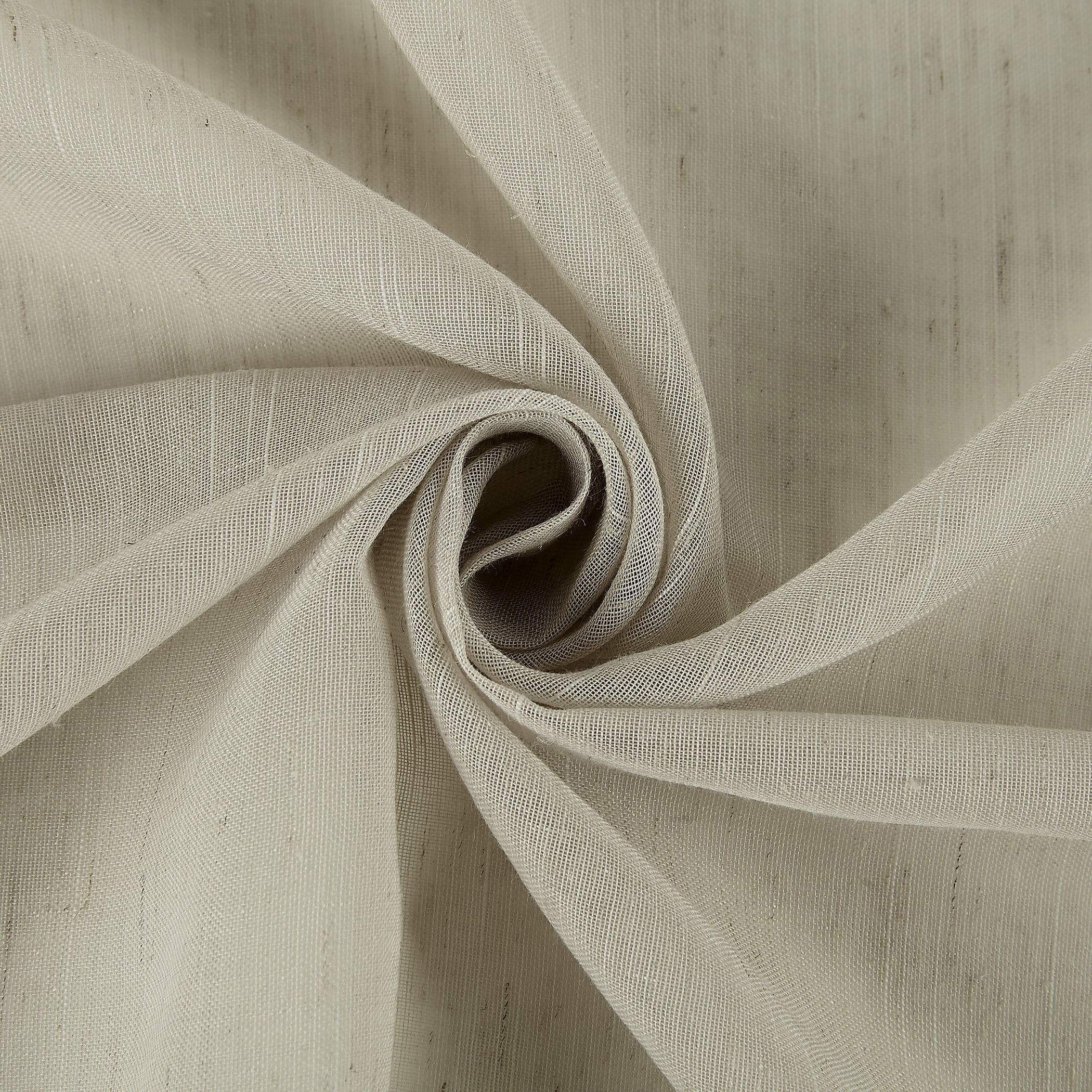 No. 918 Bethany Slub Textured Linen Blend Sheer Tie Top Curtain Panel, 50"x96", Ecru