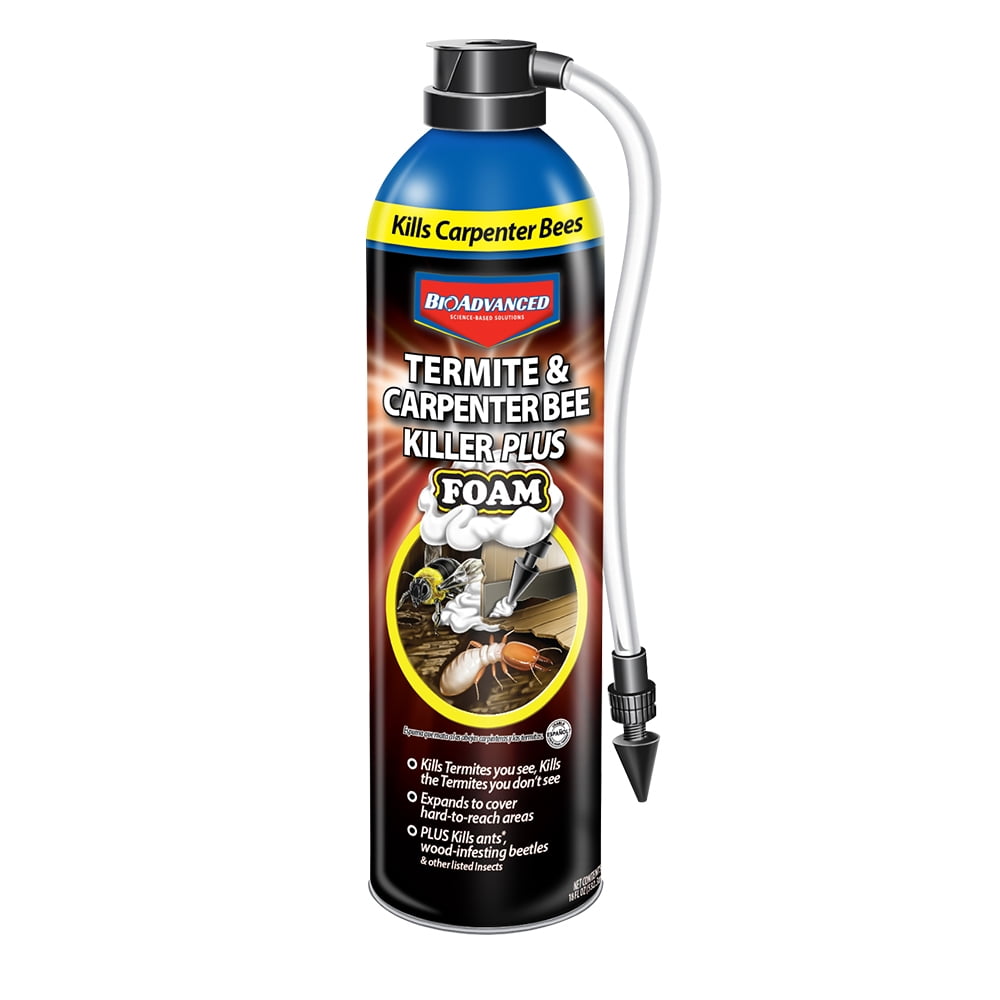 BioAdvanced Termite & Carpenter Bee Killer Plus, Foam Spray, 18-Ounce