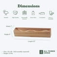 thumbnail image 3 of All Things Cedar 22” Outdoor Window Planter, Wooden Wall Plant Box, Natural, 3 of 8