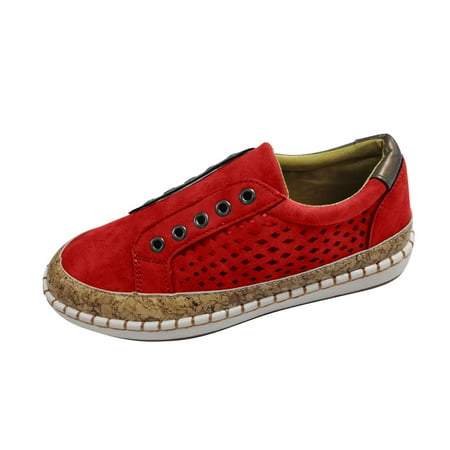 AnuirheiH Women Shoes Slip On Shoes Slip-On Comfort Comfortable For Walking Sneakers Slip On Shoes Sale on Clearance