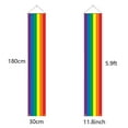 thumbnail image 3 of 5.9ft Rainbow Flag Couplets LGBTQ Gay Pride Porch Hangings Outdoor Decorations Lesbian Wedding Decor Banner, 3 of 3