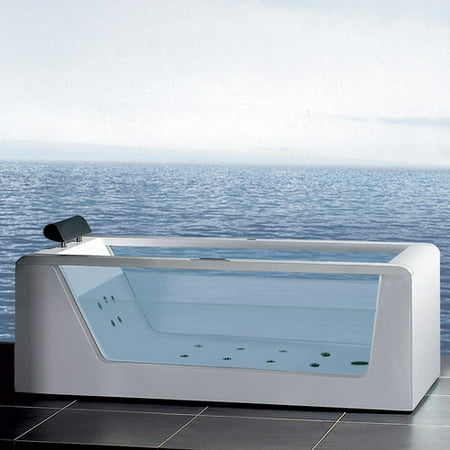 ariel bath platinum 59'' x 25.6'' whirlpool bathtub - walmart