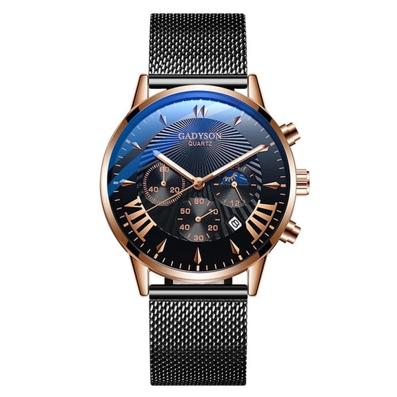 DESIGNICE Men's Watch Fashion Watch Stainless Steel Casual Dress Wrist Crystal Watches for Men