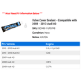 thumbnail image 2 of Valve Cover Sealant - Compatible with 2008 - 2013 Audi A3 2009 2010 2011 2012, 2 of 2