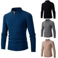 thumbnail image 4 of Mens Warm Knitted Sweater Thick Turtle Neck Pullover Jumper Knitwear Winter Tops, 4 of 8
