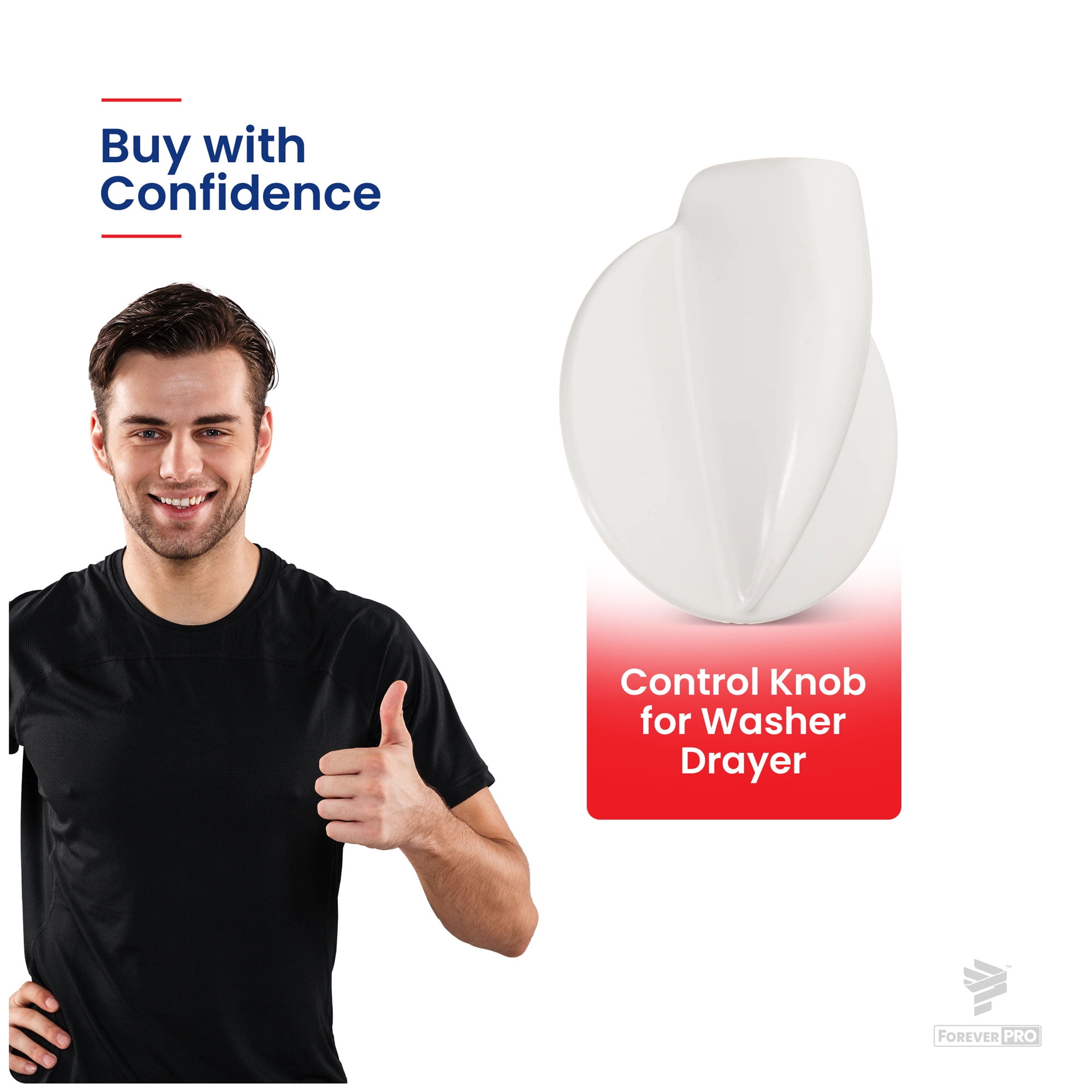 ForeverPRO WP8181859 Control Knob for Whirlpool Washer 8181859 46197020472 8519396 906595
