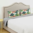thumbnail image 3 of Yayeee Pillowcase Standard Size Set of 2 Satin Wrinkle Resistant Pillow Case, White Clover Pattern, 3 of 7