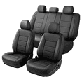 thumbnail image 2 of Fit for Mazda CX-30 2020-2026 Car Seat Covers,Full Set Faux Leather Seat Covers,Stretch Fit,Non-Slip,Breathable,Airbag Compatible,Black,2 Row 5 Seats, 2 of 11