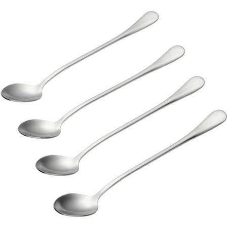 BonJour Coffee Accessories Stainless Steel Latte / Iced Tea Spoon Set, 4-Piece