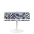 thumbnail image 1 of Buffalo Check Round Tablecloth, Navy-Beige, 70 Inches Round, 1 of 1