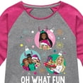 thumbnail image 3 of Barbie - Holidays & Christmas - Oh What Fun Ornaments - Toddler & Youth Girls Raglan Graphic T-Shirt, 3 of 5