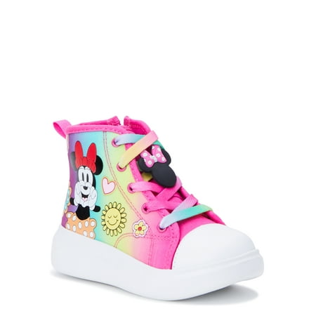 

Disney Minnie Mouse Toddler Girls High Top Sneakers Sizes 7-12