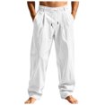 thumbnail image 3 of Mens Sweatpants with Pockets - Mesh Open Bottom Athletic Joggers for Men Loose Fit Gym Workout Running Casual Pants,mesh sweatpants White S, 3 of 6