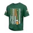 thumbnail image 2 of Men's St. Patrick's Day Beer Flag Graphic Crew Neck T-Shirt Short Sleeve, 2 of 4
