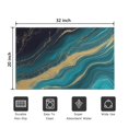 thumbnail image 5 of Blue and Gold Marble Pattern Washable Non Slip Indoor Door Mat, Decorative Entry Rug for Entrance, Bedroom, Kitchen, Bathroom, 20"x32", 5 of 6