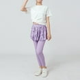 thumbnail image 4 of LUOGENLI Girls Shorts Pack Size 10-12 Girls Yoga Leggings Kids Flowy Skorts Tight Yoga Pants 2 in 1 Running Tennis Skirt Pants Girls Shorts Size 6 8-9 Years, 4 of 5