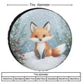 thumbnail image 2 of Camping Spare Tire Cover Watercolor Snowy Winter Woodland Animals Fox Wheel Protectors Tire Covers Weatherproof Wheel Covers Winter Fox Tire Cover for Camper Truck Travel Trailer 13inch, 2 of 8
