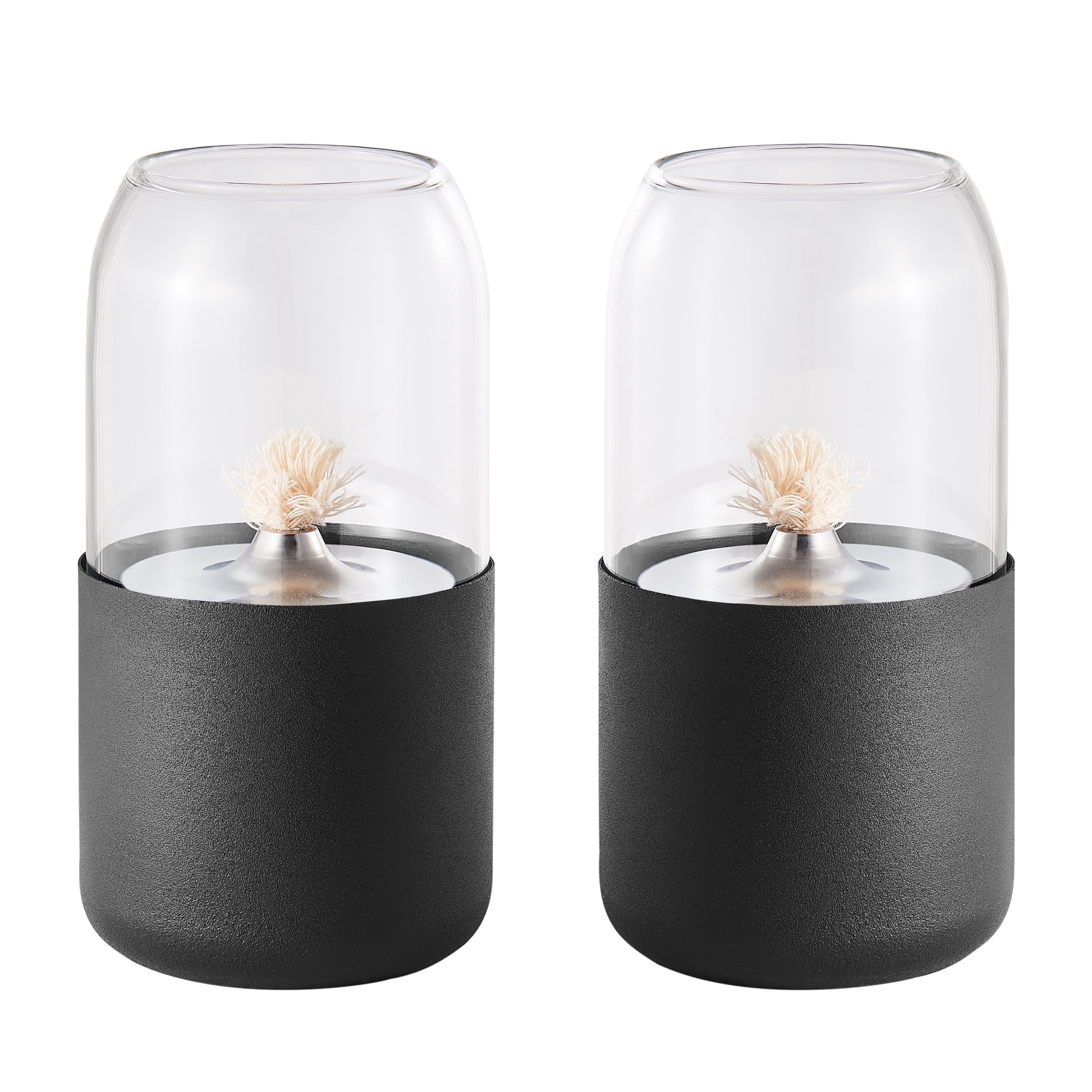 Danya B. Ambrose Oil Lamp Style Rope Wick Clean-Burning Tabletop Portable Fire Pit Set of 2
