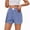 Light Blue, variant on Inleife Womens Casual Plaid Prints Shorts Summer Elastic Waist Comfortable Pocket Pants Pant Pockets Button Shorts