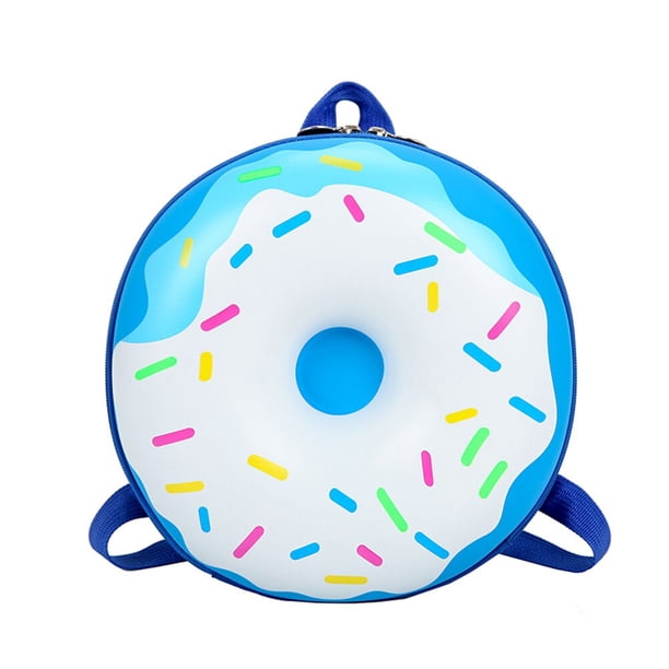 Mochila escolar para niños y niñas, bolsa bonita con forma de Donut de arcoíris, informal, para guarderíaBlueEstados Unidos Fivean unisex