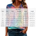 thumbnail image 2 of CLOISE Womens 3/4 Sleeve Tops and Blouses Plus Size Christmas Tree V Neck Shirts Pullover Tee Slim Cozy Holiday Travel Clothes L, 2 of 4