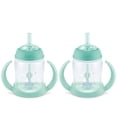 thumbnail image 1 of Pajita NUK Learner para niños pequeños, 150 ml, paquete de 2, 8 m o más, verde, 1 of 6