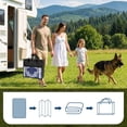 thumbnail image 4 of Waterproof Outdoor Rug 9x12 ft Reversible Plastic Straw Mat with Stakes & Carry Bag, Portable UV-Resistant Hose-Cleanable Camping Rug for Balcony Large Deck Backyard Dark Blue, 4 of 7
