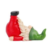 Meggemo Faceless Santa Claus Figurines Yoga Gnome Dolls Creative Tabletop Decor for Home Christmas Holiday Crafts