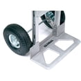 thumbnail image 6 of Global Industrial 241664 Best Value Junior Aluminum 2-in-1 Convertible Hand Truck with Pneumatic Wheels, Gray, 6 of 7