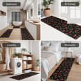 thumbnail image 5 of Black Christmas Cherry Pattern Kitchen Rugs Sets Of 3,Kitchen Runner Rugs Non Skid Washable,Decorative Kitchen Floor Mats for Kitchen,Sink,Laundry,17"x30"+ 17"x47" + 17"x59", 5 of 6