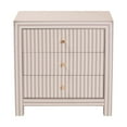 thumbnail image 3 of Baxton Studio Javianne End Table with Faux Leather 3-Drawer Storage Cabinet, 3 of 10