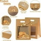 thumbnail image 2 of 20 Piezas Bolsa de Regalo con Ventana, Caja de Regalo de Papel Kraft, Bolsa de Regalo Transparente, Bolsa de Regalo Marrón con Asas, para Envolver Regalos de Banquetes, Dulces, Galletas, 2 of 5