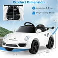 thumbnail image 2 of Licensed Porsche 12V Pink Ride on Car by OLAKIDS, Electric Vehicle Battery Powered with Remote Control, Headlight, Bluetooth, Power Display, 4 Wheeler Toys for Kids Girls Boys, 2 of 8